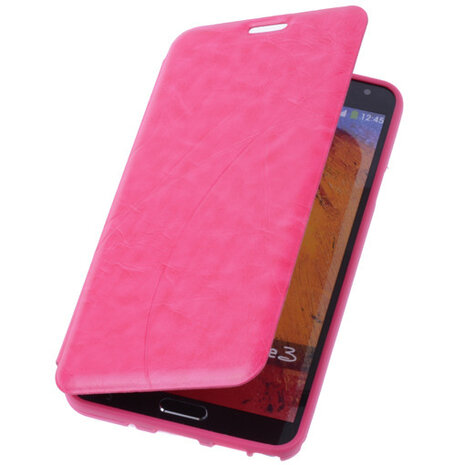 Bestcases Pink TPU Book Case Flip Cover Motief Hoesje voor Samsung Galaxy Note 3