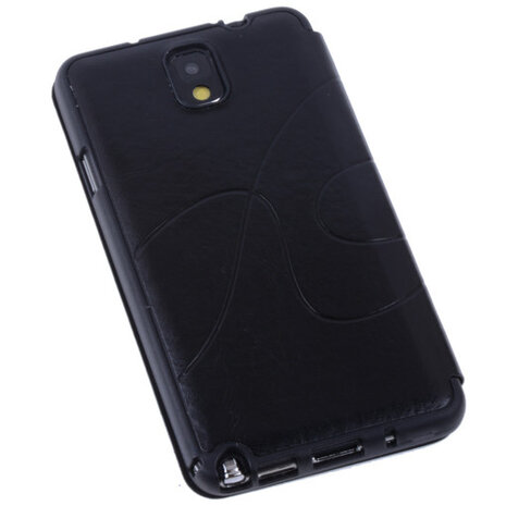 Bestcases Zwart TPU Book Case Flip Cover Motief Hoesje voor Samsung Galaxy Note 3