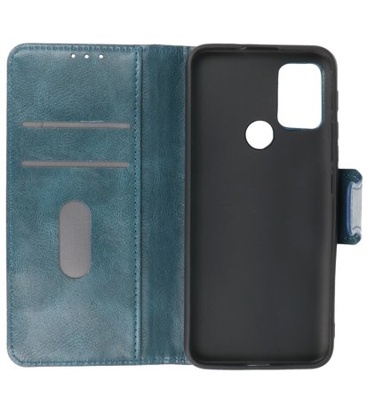 Portemonnee Wallet Case Hoesje voor Motorola Moto G30 - Moto G20 - Moto G10 - Blauw