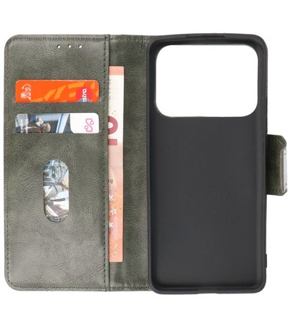 Portemonnee Wallet Case Hoesje voor Xiaomi Mi 11 Ultra - Donker Groen