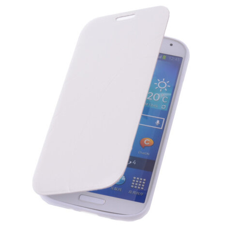 Bestcases Wit TPU Book Case Flip Cover Motief Hoesje voor Samsung Galaxy S4