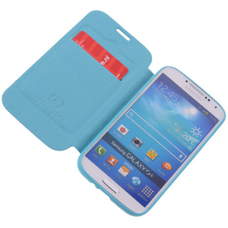 Bestcases Turquoise TPU Book Case Flip Cover Motief Hoesje voor Samsung Galaxy S4