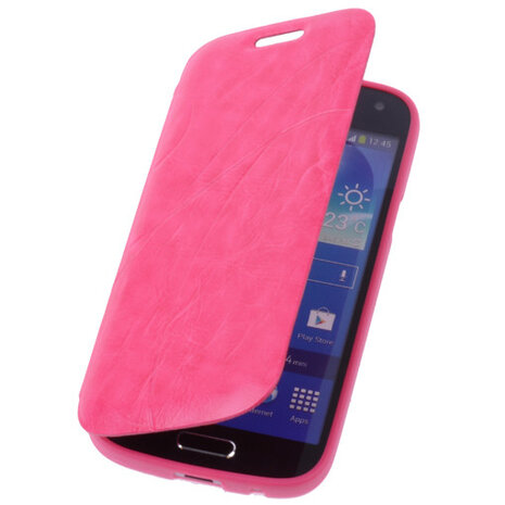 Bestcases Roze TPU Booktype Motief Hoesje voor Samsung Galaxy S4 mini