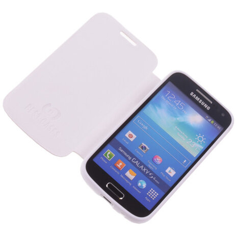 Bestcases Wit TPU Booktype Motief Hoesje voor Samsung Galaxy S4 mini