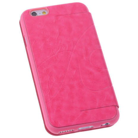 Bestcases Pink TPU Booktype Motief Hoesje voor Apple iPhone 6