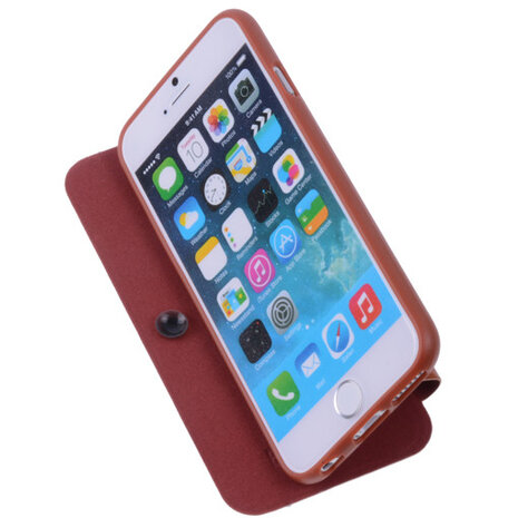 Bestcases Bruin TPU Booktype Motief Hoesje voor Apple iPhone 6