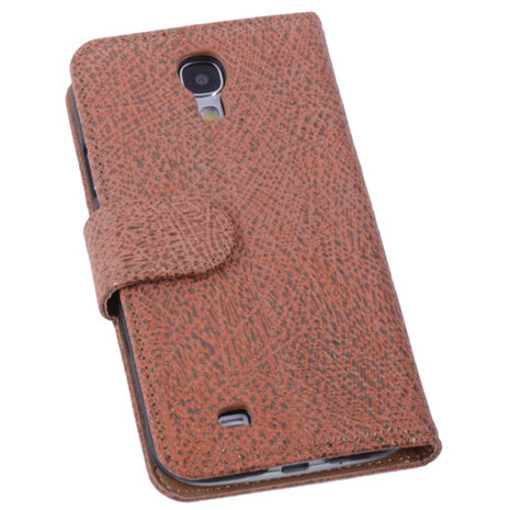 BestCases Glamour Gold Hoesje voor Samsung Galaxy S4 Echt Leer Wallet Case