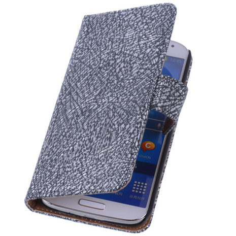 BestCases Glamour Zwart Hoesje voor Samsung Galaxy S4 Echt Leer Wallet Case