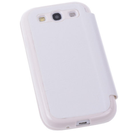 View Case Wit Hoesje voor Samsung Galaxy S3 / S3 Neo TPU Bookcover