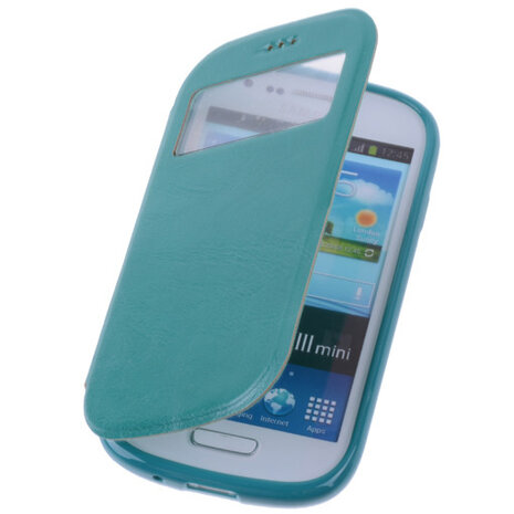 View Case Groen Hoesje voor Samsung Galaxy S3 Mini VE TPU Bookcover