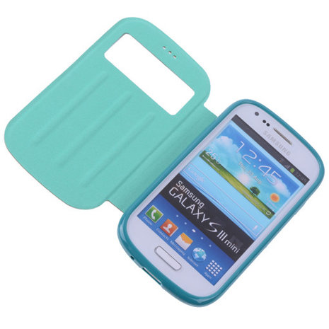 View Case Groen Hoesje voor Samsung Galaxy S3 Mini VE TPU Bookcover