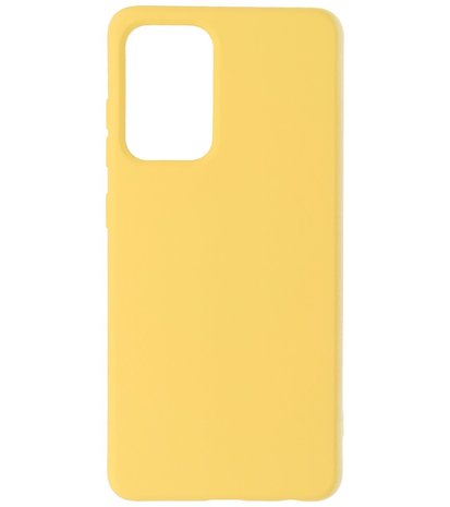 2.0mm Dikke Fashion Backcover Telefoonhoesje voor Samsung Galaxy A52 / A52 5G - Geel