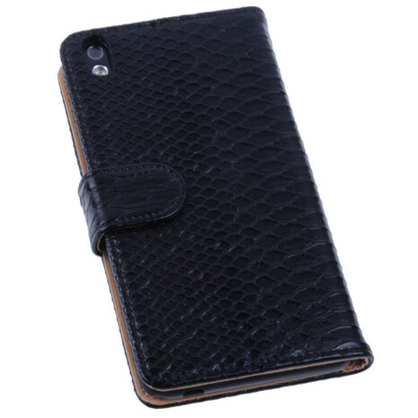 Bestcases Slang Zwart Hoesje voor HTC Desire 816 Bookcase Cover