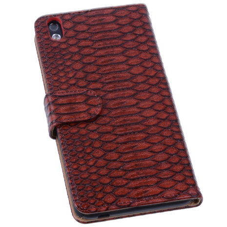 Bestcases Slang Rood Hoesje voor HTC Desire 816 Bookcase Cover