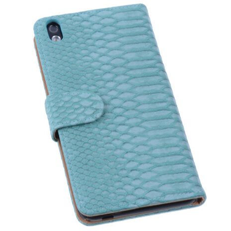 Bestcases Slang Turquoise Hoesje voor HTC Desire 816 Bookcase Cover