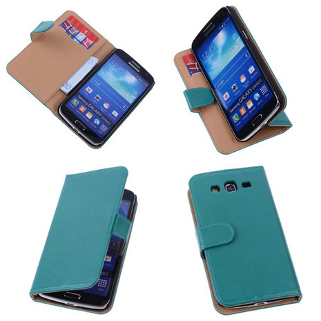 PU Leder Groen Samsung Galaxy Grand 2 Book/Wallet Case/Cover Hoesje