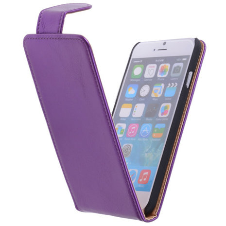 Classic Lila iPhone 6 (4.7 inch) PU Leder Flip Case