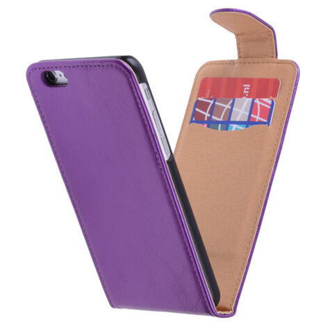 Classic Lila iPhone 6 (4.7 inch) PU Leder Flip Case