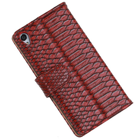 BC "Slang" Rood Hoesje voor Sony Xperia Z3 Bookcase Wallet Cover