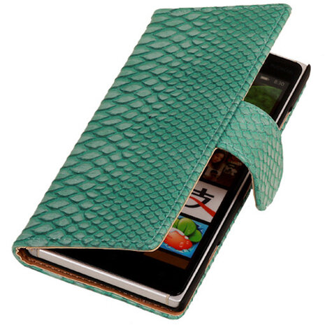 BC Slang Turquoise Hoesje voor Nokia Lumia 830 Bookcase Wallet Cover