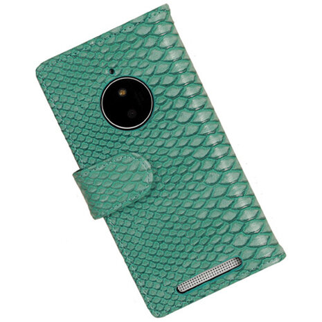 BC Slang Turquoise Hoesje voor Nokia Lumia 830 Bookcase Wallet Cover