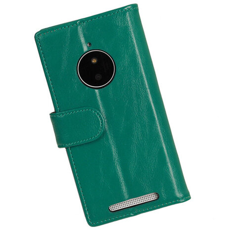 PU Leder Groen Hoesje voor Nokia Lumia 830 Book/Wallet Case/Cover