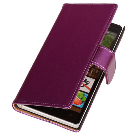 PU Leder Lila Hoesje voor Nokia Lumia 830 Book/Wallet Case/Cover