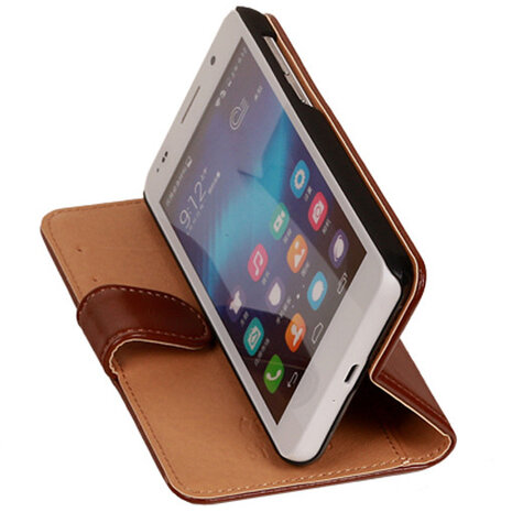 PU Leder Bruin Honor 6 Book/Wallet Case/Cover