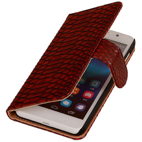 BC Slang Rood Honor 6 Bookcase Cover Hoesje