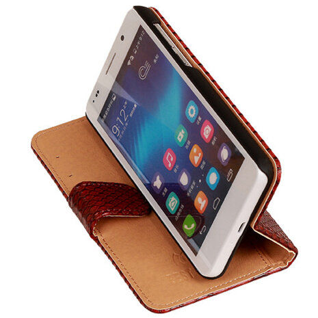 BC Slang Rood Honor 6 Bookcase Cover Hoesje