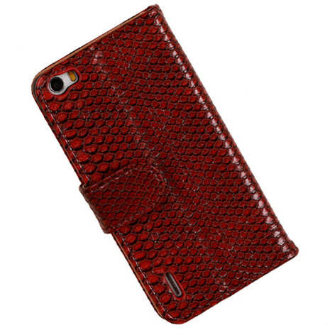 BC Slang Rood Honor 6 Bookcase Cover Hoesje