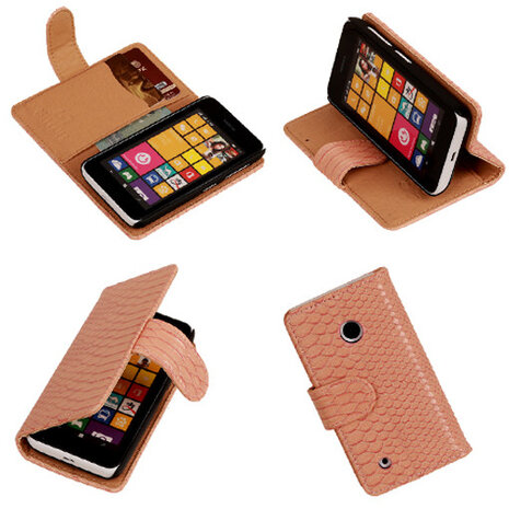 "Slang" Pink Nokia Lumia 530 Bookcase Wallet Cover Hoesje 