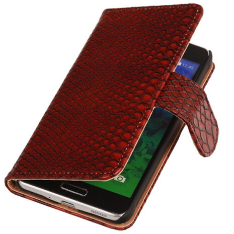 BC Slang Rood Hoesje voor Samsung Galaxy Core Plus Bookcase Cover