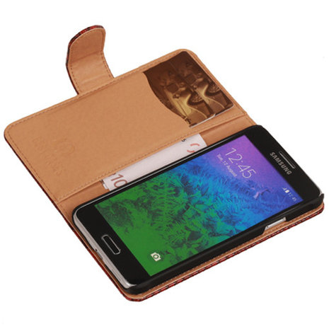 BC Slang Rood Hoesje voor Samsung Galaxy Core Plus Bookcase Cover