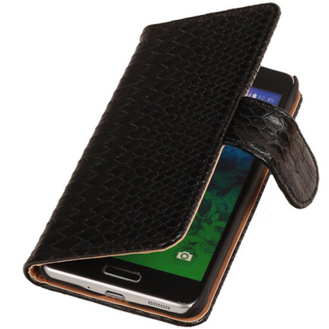 BC Slang Zwart Hoesje voor Samsung Galaxy Core Plus Bookcase Cover