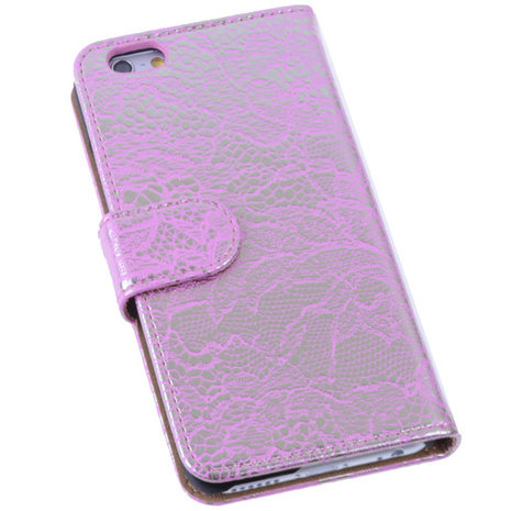 Lace Pink iPhone 6 Book/Wallet Case/Cover