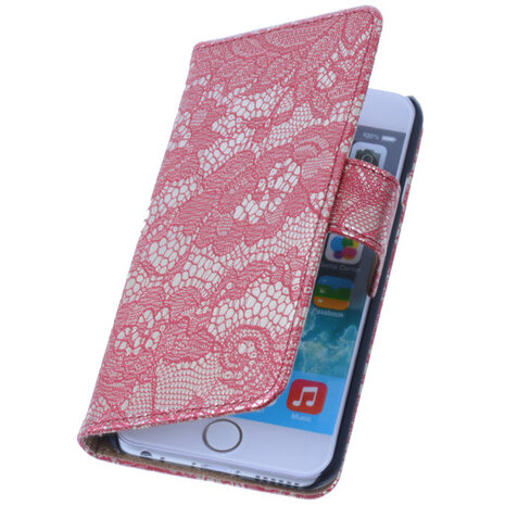 Lace Rood iPhone 6 Book/Wallet Case/Cover