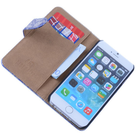 Lace Blauw iPhone 6 Book/Wallet Case/Cover