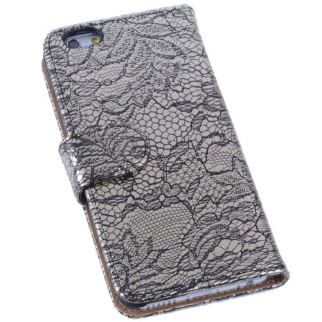 Lace Zwart iPhone 6 Book/Wallet Case/Cover