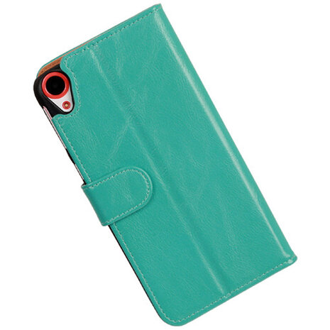 PU Leder Turquoise Hoesje voor HTC Desire 820 Book/Wallet Case/Cover