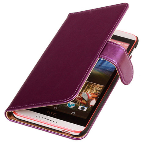PU Leder Lila Hoesje voor HTC Desire 820 Book/Wallet Case/Cover