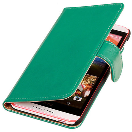 PU Leder Groen Hoesje voor HTC Desire 820 Book/Wallet Case/Cover