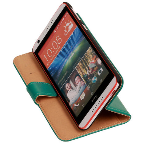 PU Leder Groen Hoesje voor HTC Desire 820 Book/Wallet Case/Cover