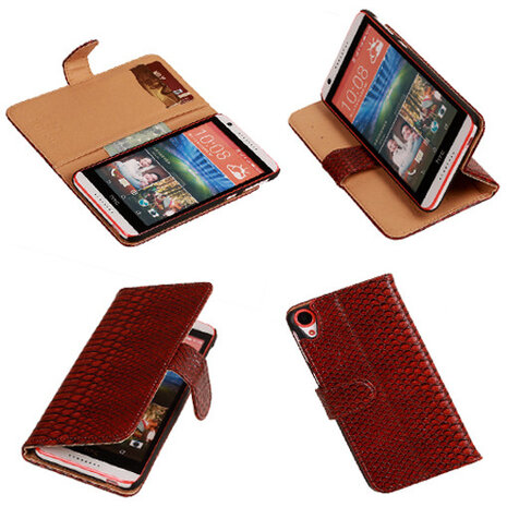 Slang Rood HTC Desire 820 Book/Wallet Case Hoesje