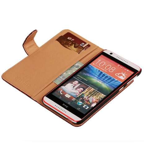 BC Slang Rood Hoesje voor HTC Desire 820 Book/Wallet Case