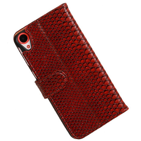 BC Slang Rood Hoesje voor HTC Desire 820 Book/Wallet Case