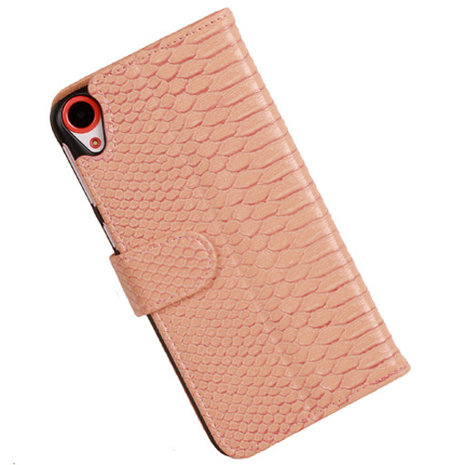 BC Slang Pink Hoesje voor HTC Desire 820 Book/Wallet Case