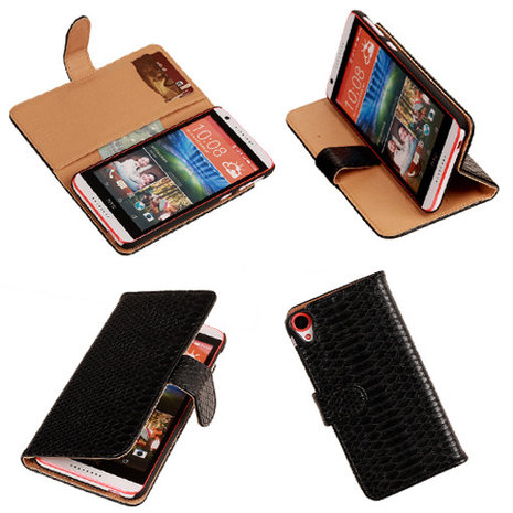 Slang Zwart HTC Desire 820 Book/Wallet Case Hoesje