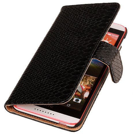 BC Slang Zwart Hoesje voor HTC Desire 820 Book/Wallet Case
