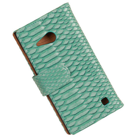 BC Slang Turquoise Hoesje voor Nokia Lumia 735 Bookcase Wallet Cover